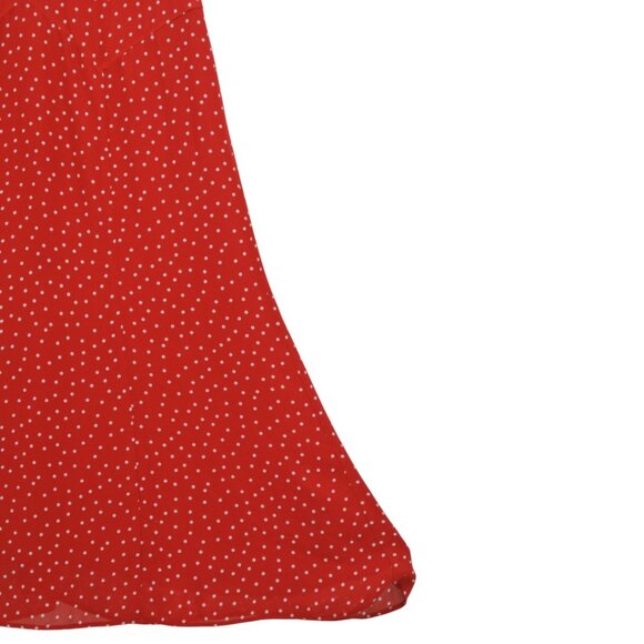 Reformation Red Dot Midi Dress w/ Sheer Sleeves (Size 6) - Picture 3 of 9
